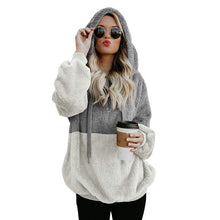 Load image into Gallery viewer, Gentillove Harajuku Casual Color Block Hoodies Sweatshirt Women Long Sleeve Zip Fleece Cozy Pullover Tops Outwear Coat 2019 New