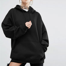 Load image into Gallery viewer, 2019 Women Streetwear Tie Collar Sweatshirt Hoodies Black Grey Red Solid Women Pullover Sweatsuit