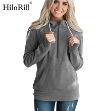 Load image into Gallery viewer, Plus Size Hoodie Pullovers 2019 Autumn Winter Long Sleeve Solid Hooded Sweatshirt Casual Zipper Pockets Pure Hoodies Tracksuits