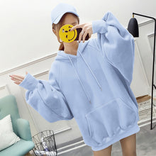 Load image into Gallery viewer, Women Sweatshirt Chic Solid Oversized Hoodie O-Neck Female Autumn Winter Casual Long Puff Sleeve Pullovers Hoodie Sweatshirts