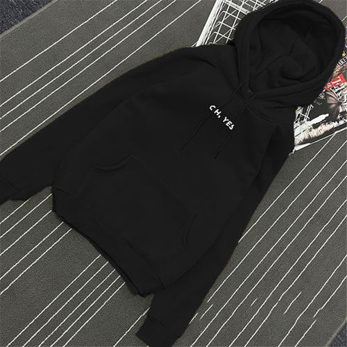 2019 Autumn Winter Fleece  Letter Harajuku Print Pullover Thick Loose Women Hoodies Sweatshirt Female Casual Coat