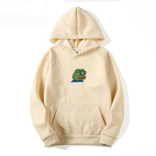 Load image into Gallery viewer, Sad tearing frog Print Hoodies Men/Women Hooded Sweatshirts 2019 New Harajuku Hip Hop Hoodies Sweatshirt Male Japanese Hoodie