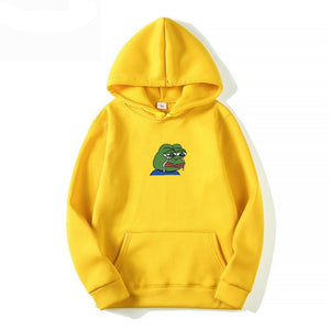 Sad tearing frog Print Hoodies Men/Women Hooded Sweatshirts 2019 New Harajuku Hip Hop Hoodies Sweatshirt Male Japanese Hoodie