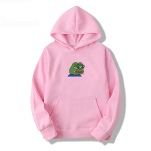 Sad tearing frog Print Hoodies Men/Women Hooded Sweatshirts 2019 New Harajuku Hip Hop Hoodies Sweatshirt Male Japanese Hoodie