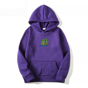 Sad tearing frog Print Hoodies Men/Women Hooded Sweatshirts 2019 New Harajuku Hip Hop Hoodies Sweatshirt Male Japanese Hoodie