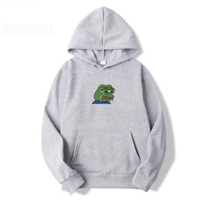 Sad tearing frog Print Hoodies Men/Women Hooded Sweatshirts 2019 New Harajuku Hip Hop Hoodies Sweatshirt Male Japanese Hoodie