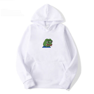 Sad tearing frog Print Hoodies Men/Women Hooded Sweatshirts 2019 New Harajuku Hip Hop Hoodies Sweatshirt Male Japanese Hoodie