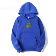 Load image into Gallery viewer, Sad tearing frog Print Hoodies Men/Women Hooded Sweatshirts 2019 New Harajuku Hip Hop Hoodies Sweatshirt Male Japanese Hoodie