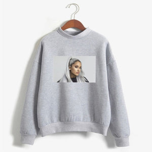 BTFCL New Fashion Women Sweatshirt Ariana Grande Idol No Tears Left To Cry Gothic Harajuku Kpop Hoodies Leisure Sudadera Mujer