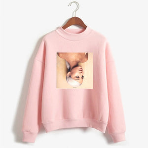 BTFCL New Fashion Women Sweatshirt Ariana Grande Idol No Tears Left To Cry Gothic Harajuku Kpop Hoodies Leisure Sudadera Mujer