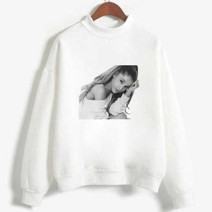 BTFCL New Fashion Women Sweatshirt Ariana Grande Idol No Tears Left To Cry Gothic Harajuku Kpop Hoodies Leisure Sudadera Mujer