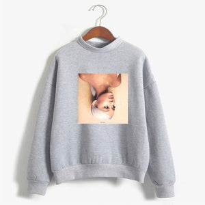 BTFCL New Fashion Women Sweatshirt Ariana Grande Idol No Tears Left To Cry Gothic Harajuku Kpop Hoodies Leisure Sudadera Mujer