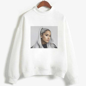 BTFCL New Fashion Women Sweatshirt Ariana Grande Idol No Tears Left To Cry Gothic Harajuku Kpop Hoodies Leisure Sudadera Mujer