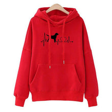Load image into Gallery viewer, Dropshipping New Fashion DOG MOM Print Kawaii Sweatshirts Hoodies Women Tops Clothings Corduroy Frauen Funny Pullovers