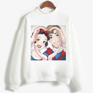 Autumn And Winter New Arrival 2019 Harajuku Vintage Spoof Princess Graphic Sweatshirts Aesthetic Funny Cartoon Hoody Female Tops