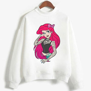 Autumn And Winter New Arrival 2019 Harajuku Vintage Spoof Princess Graphic Sweatshirts Aesthetic Funny Cartoon Hoody Female Tops