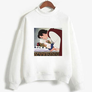 Autumn And Winter New Arrival 2019 Harajuku Vintage Spoof Princess Graphic Sweatshirts Aesthetic Funny Cartoon Hoody Female Tops