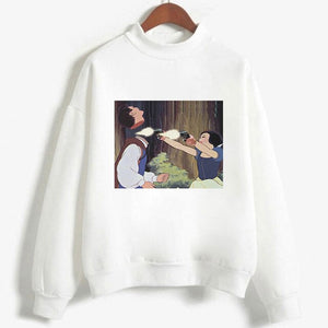 Autumn And Winter New Arrival 2019 Harajuku Vintage Spoof Princess Graphic Sweatshirts Aesthetic Funny Cartoon Hoody Female Tops