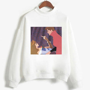 Autumn And Winter New Arrival 2019 Harajuku Vintage Spoof Princess Graphic Sweatshirts Aesthetic Funny Cartoon Hoody Female Tops