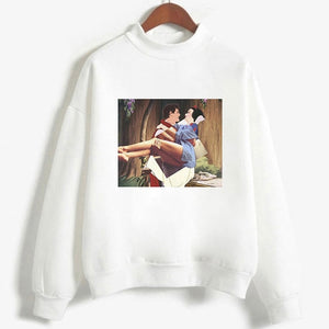 Autumn And Winter New Arrival 2019 Harajuku Vintage Spoof Princess Graphic Sweatshirts Aesthetic Funny Cartoon Hoody Female Tops