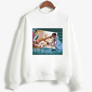 Autumn And Winter New Arrival 2019 Harajuku Vintage Spoof Princess Graphic Sweatshirts Aesthetic Funny Cartoon Hoody Female Tops