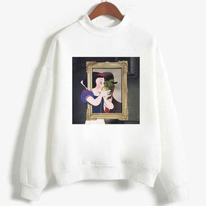 Autumn And Winter New Arrival 2019 Harajuku Vintage Spoof Princess Graphic Sweatshirts Aesthetic Funny Cartoon Hoody Female Tops