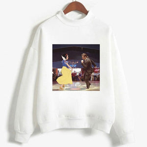 Autumn And Winter New Arrival 2019 Harajuku Vintage Spoof Princess Graphic Sweatshirts Aesthetic Funny Cartoon Hoody Female Tops