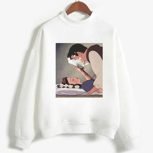 Autumn And Winter New Arrival 2019 Harajuku Vintage Spoof Princess Graphic Sweatshirts Aesthetic Funny Cartoon Hoody Female Tops