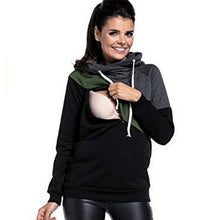 Load image into Gallery viewer, Cotton Fashion Casual Patchwork Maternity Clothes Long Sleeve Nursing Top Breastfeeding Hoodie for Pregnant Outwear Clothes