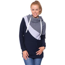 Load image into Gallery viewer, Cotton Fashion Casual Patchwork Maternity Clothes Long Sleeve Nursing Top Breastfeeding Hoodie for Pregnant Outwear Clothes