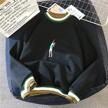 Load image into Gallery viewer, Hoodies Women Autumn Winter New Plus Velvet Sweatshirts Trendy Embroidery Cute All-match Pullover Womens Loose Warm Long Sleeve