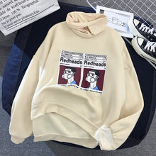 Load image into Gallery viewer, Hoodies Women Autumn Winter New Plus Velvet Sweatshirts Trendy Embroidery Cute All-match Pullover Womens Loose Warm Long Sleeve