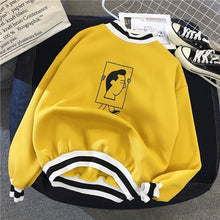 Load image into Gallery viewer, Hoodies Women Autumn Winter New Plus Velvet Sweatshirts Trendy Embroidery Cute All-match Pullover Womens Loose Warm Long Sleeve