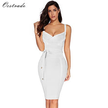 Load image into Gallery viewer, Ocstrade Women Bandage Dress 2019 Rayon Sleeveless Summer New Arrivals Sexy Deep v Neck Vestido Bodycon Bandage Dress Club Party